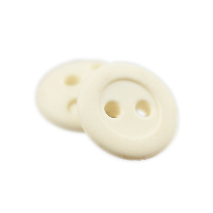 TWO-HOLE RUBBER BUTTON WHITE