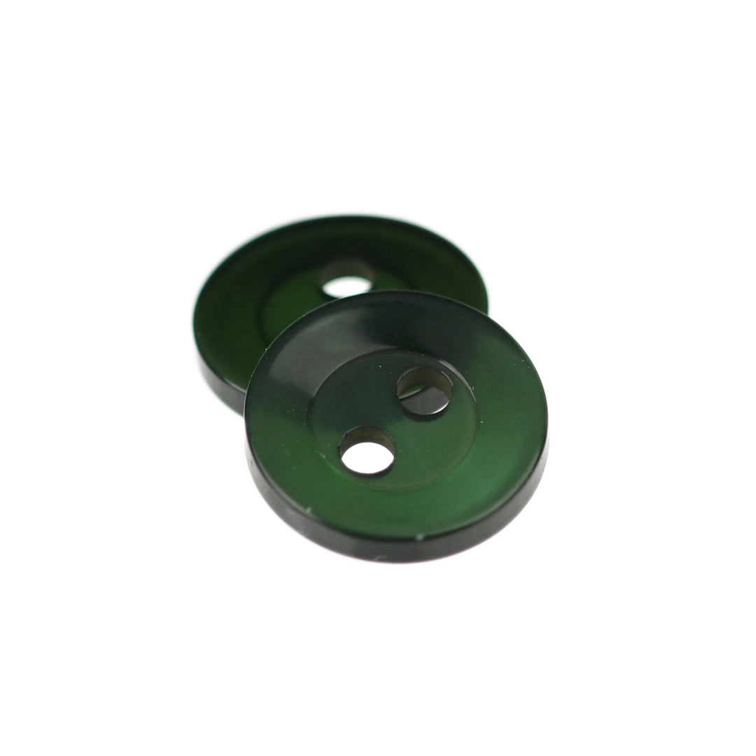 TWO-HOLE WIDE BEVEL RIM BUTTON GREEN