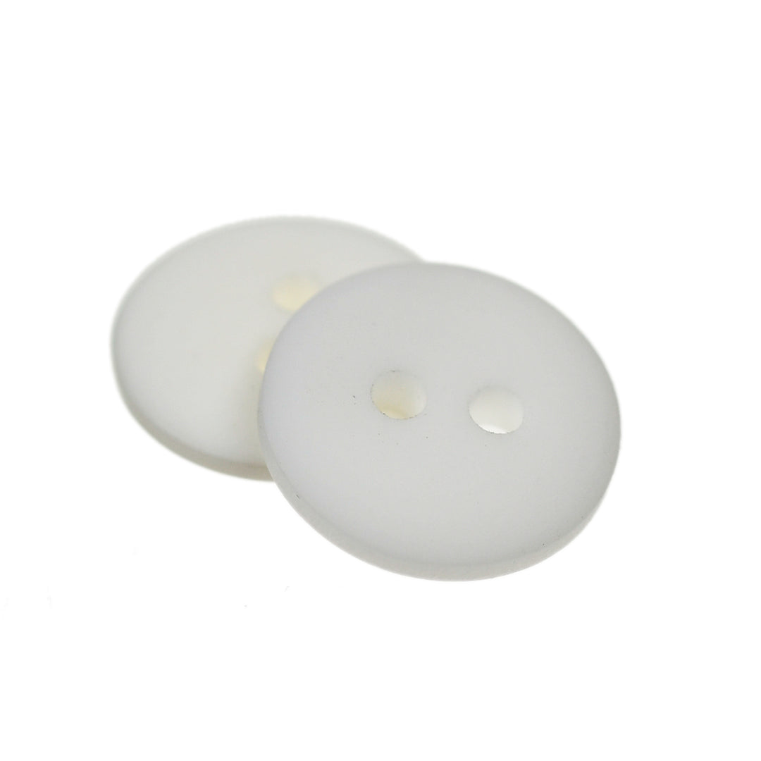 FLAT TWO-HOLE BUTTON MATTE WHITE