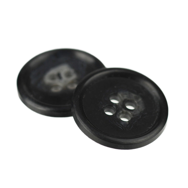 FOUR-HOLE MARBLED BUTTON BLACK