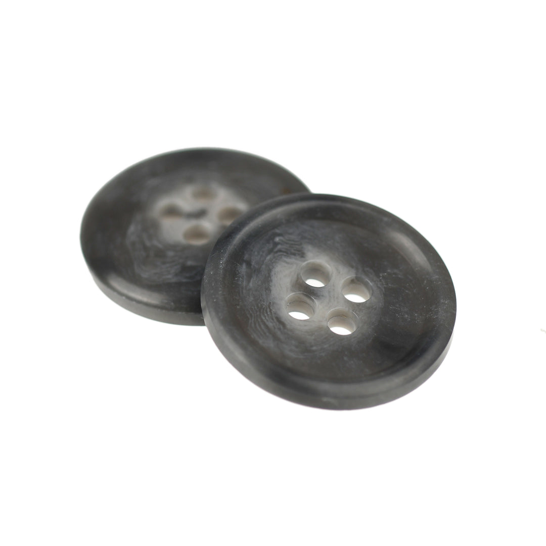 FOUR-HOLE MARBLED BUTTON GREY