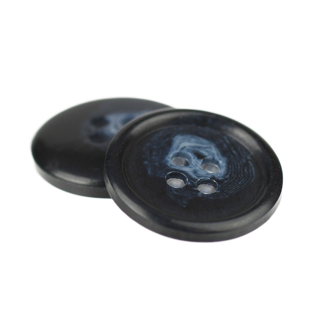 FOUR-HOLE MARBLED BUTTON NAVY