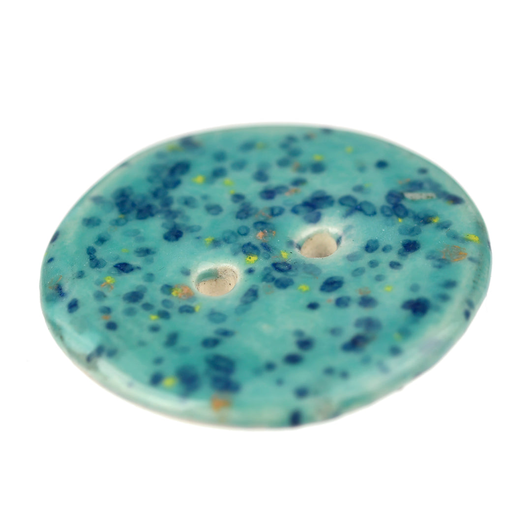 37MM HANDMADE CERAMIC BUTTON 'SEA PEBBLES'