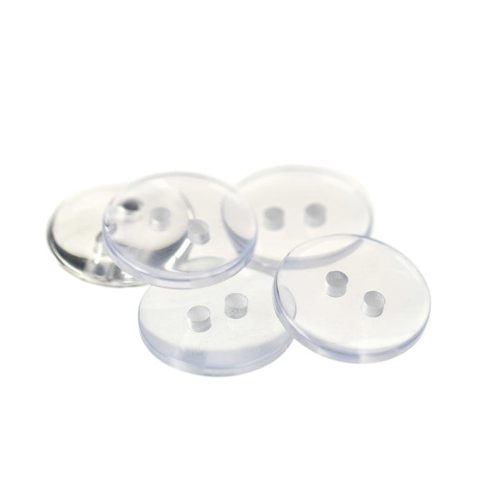 CLEAR TWO-HOLE DISC/JIGGER BUTTON