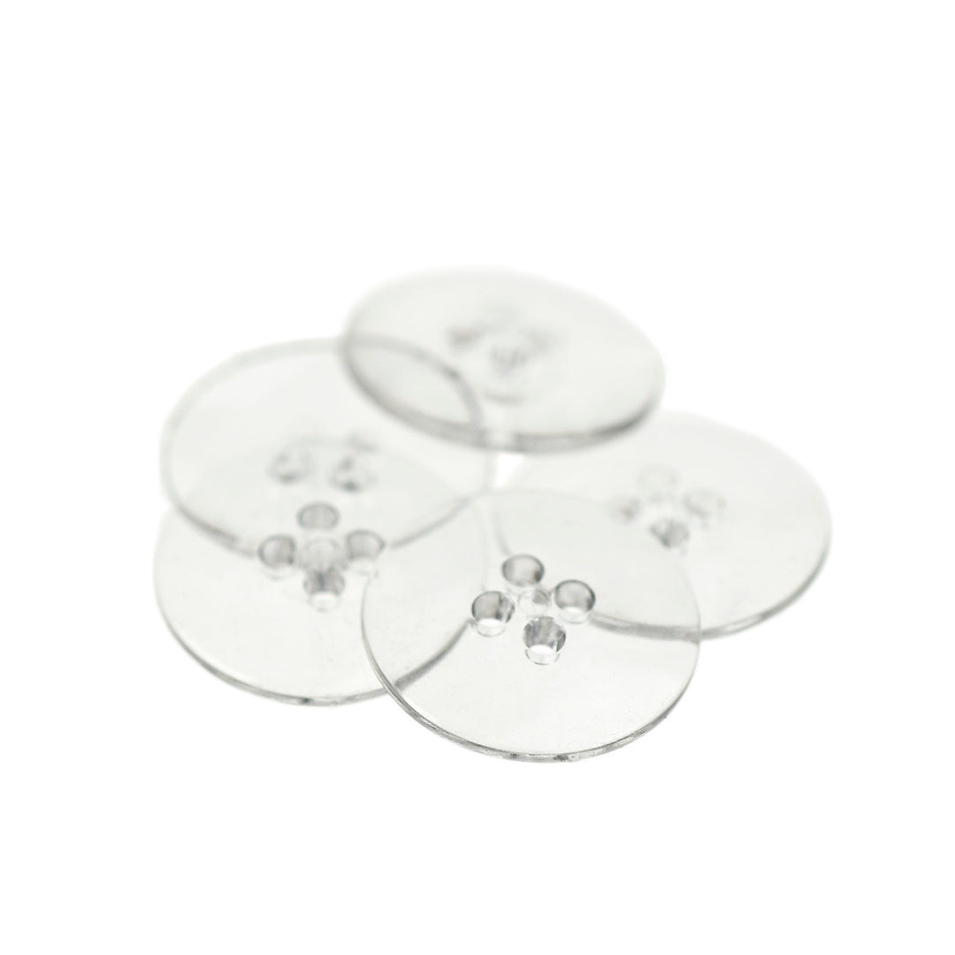 CLEAR TWO-HOLE DISC/JIGGER BUTTON