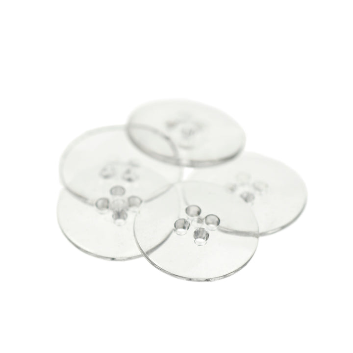 CLEAR TWO-HOLE DISC/JIGGER BUTTON