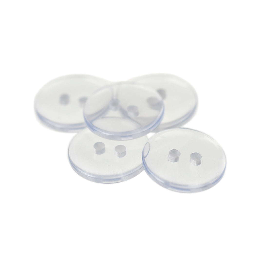 CLEAR TWO-HOLE DISC/JIGGER BUTTON