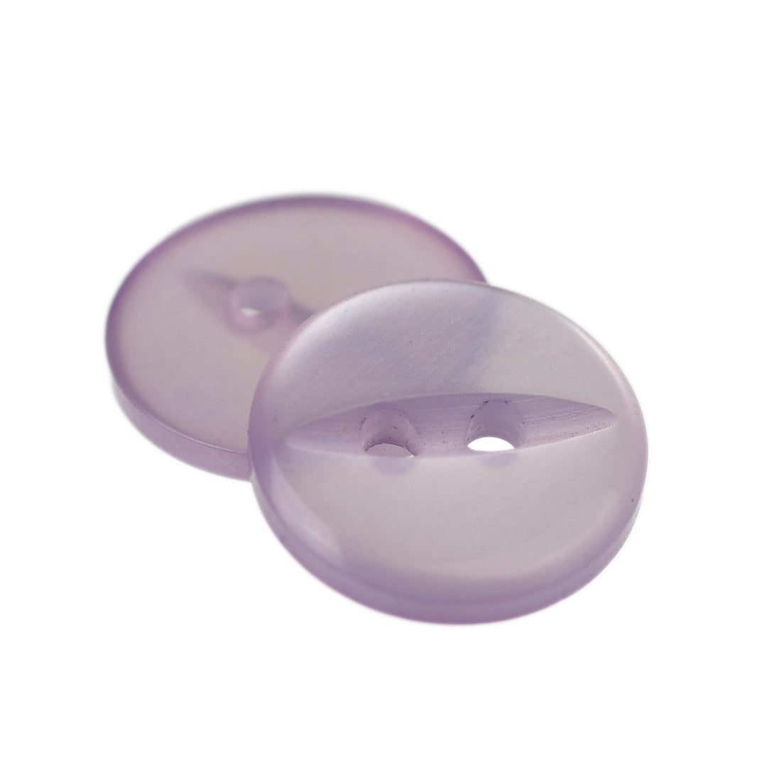 TWO-HOLE FISH EYE BUTTON GLOSS LILAC