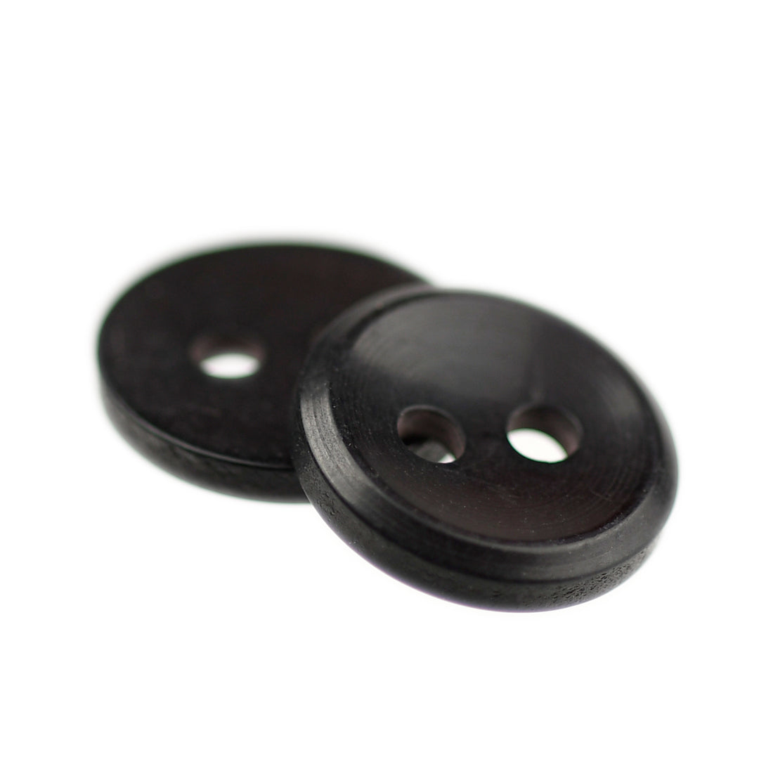 TWO-HOLE NARROW RIM BUTTON BLACK