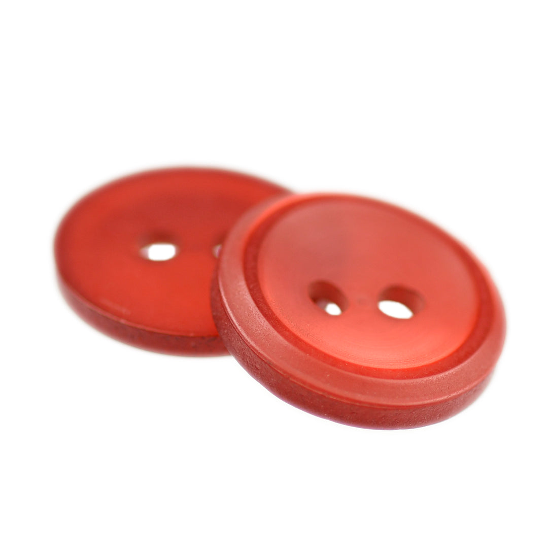 TWO-HOLE RIM BUTTON RED