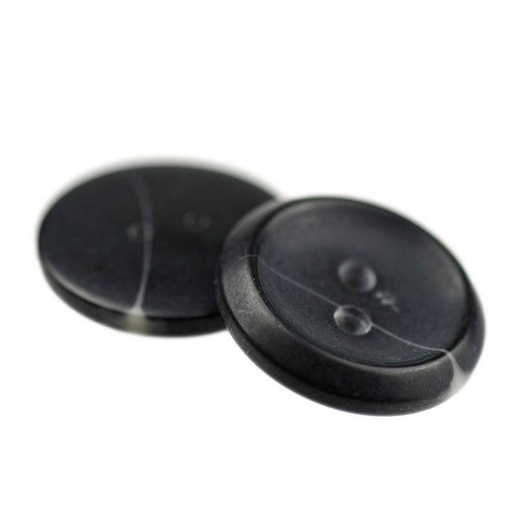 FOUR-HOLE MARBLED BUTTON BLACK