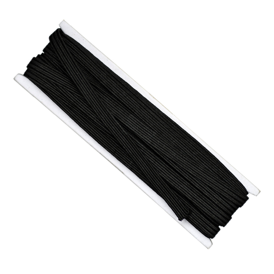 5MM EXTRA-SOFT BRAIDED ELASTIC 5M PACK BLACK