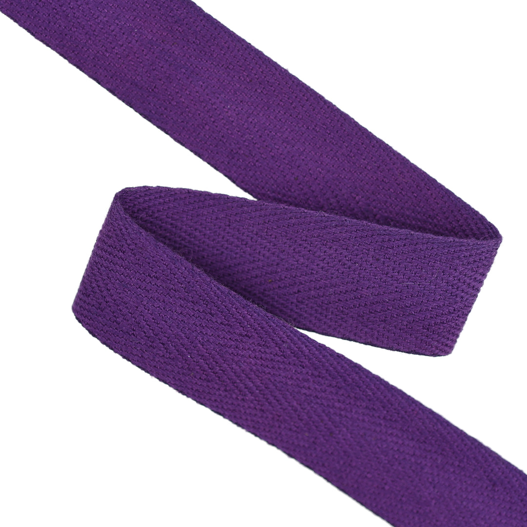 COTTON HERRINGBONE TAPE PURPLE