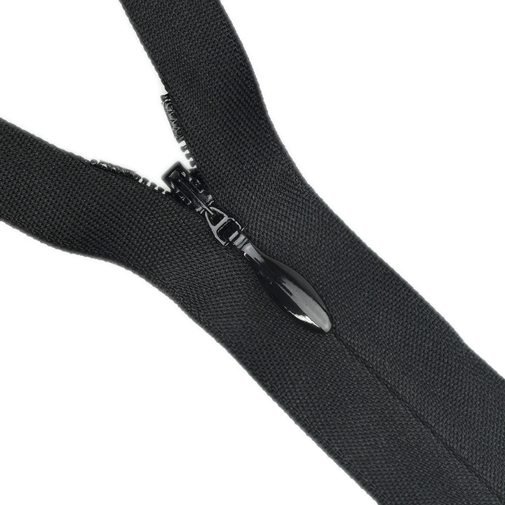 HEAVY-DUTY INVISIBLE ZIP COL BLACK