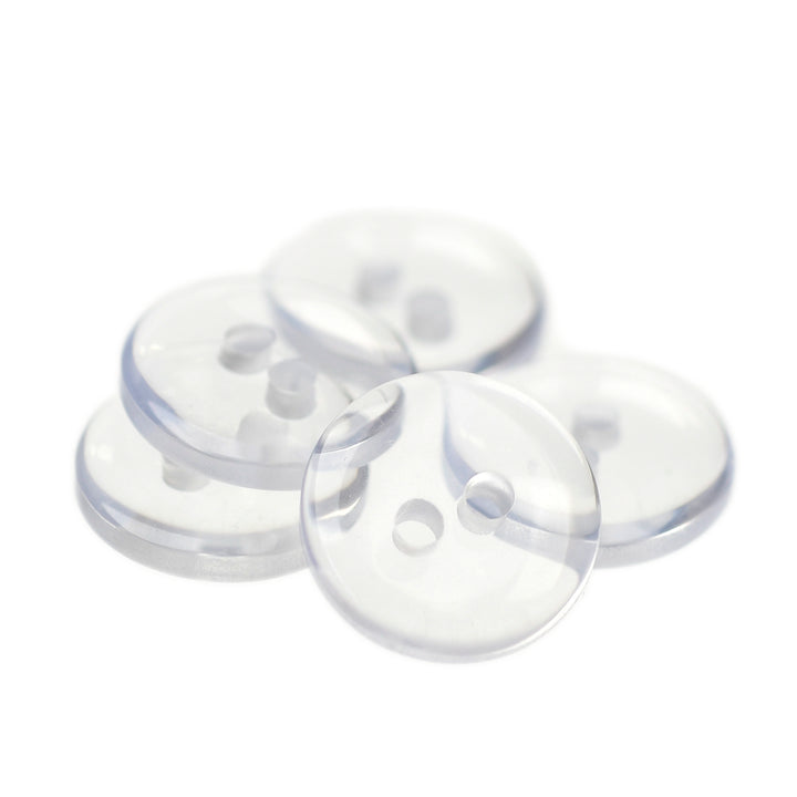 TWO-HOLE DISC JIGGER BUTTON CLEAR