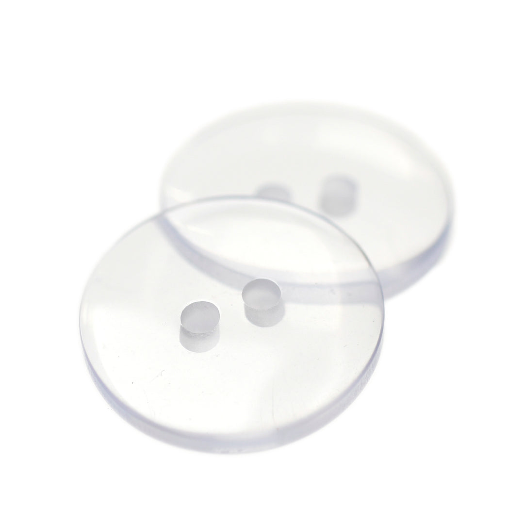 TWO-HOLE DISC JIGGER BUTTON CLEAR