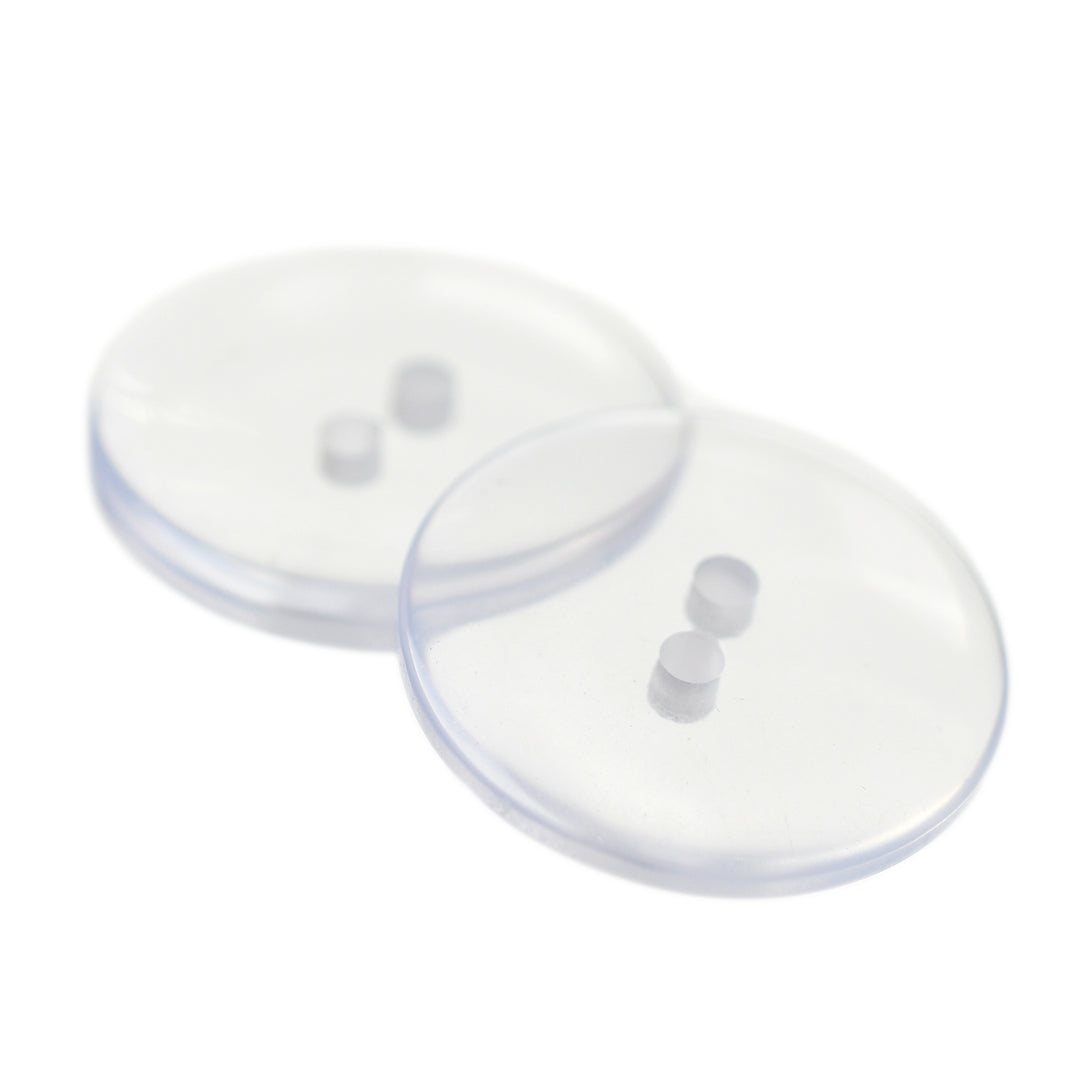 TWO-HOLE DISC JIGGER BUTTON CLEAR