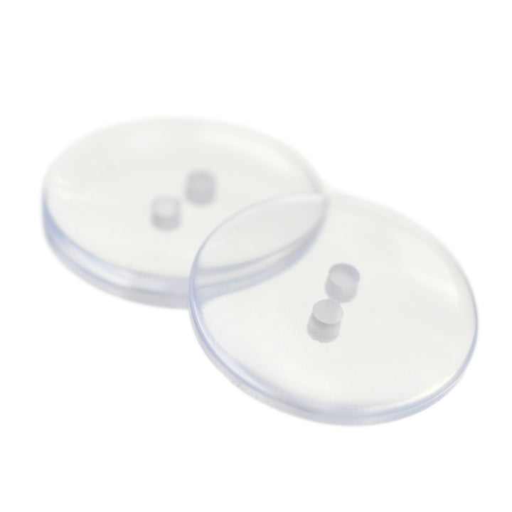 TWO-HOLE DISC JIGGER BUTTON CLEAR