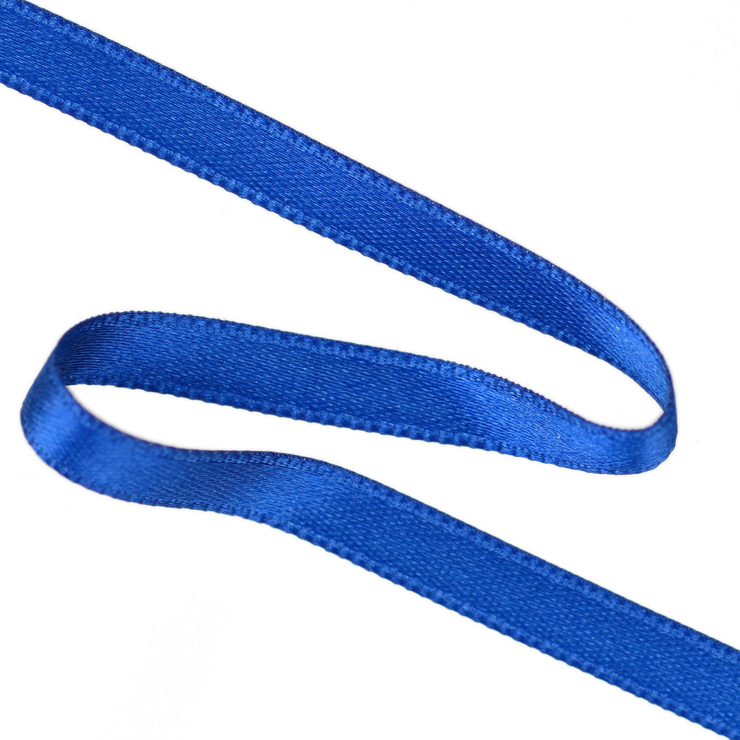 FRENCH DOUBLE-SIDED SATIN RIBBON 25M ROLL - ROYAL BLUE