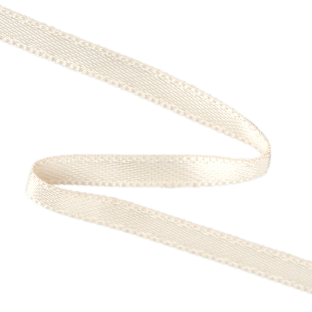 DOUBLE-SIDED SATIN RIBBON - LIGHT BEIGE