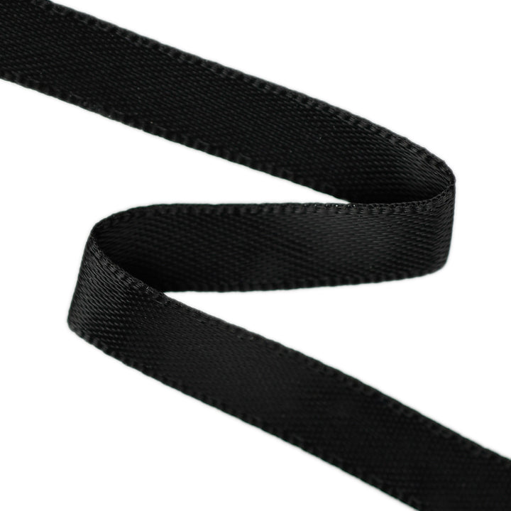 DOUBLE-SIDED SATIN RIBBON - BLACK