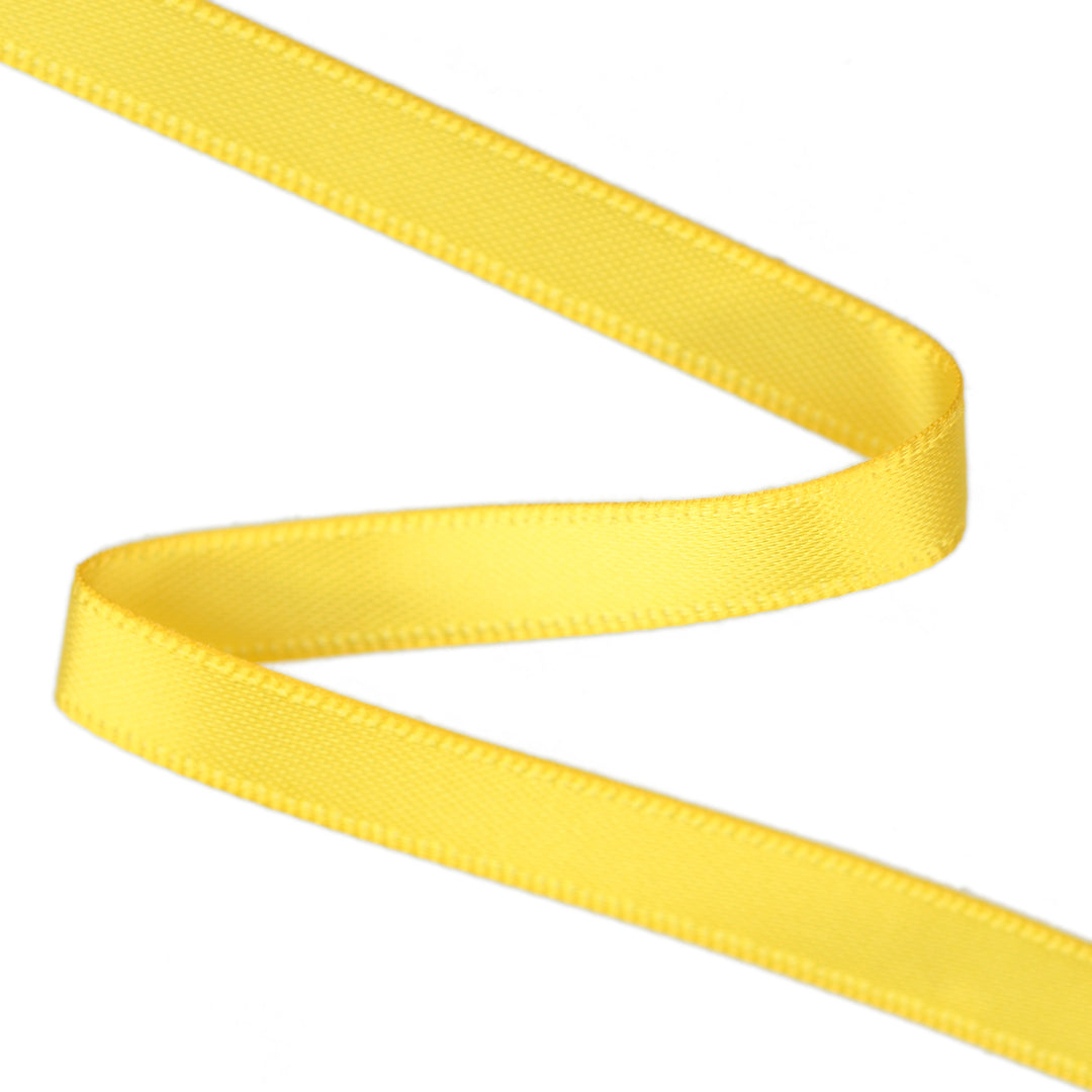 DOUBLE-SIDED SATIN RIBBON - YELLOW