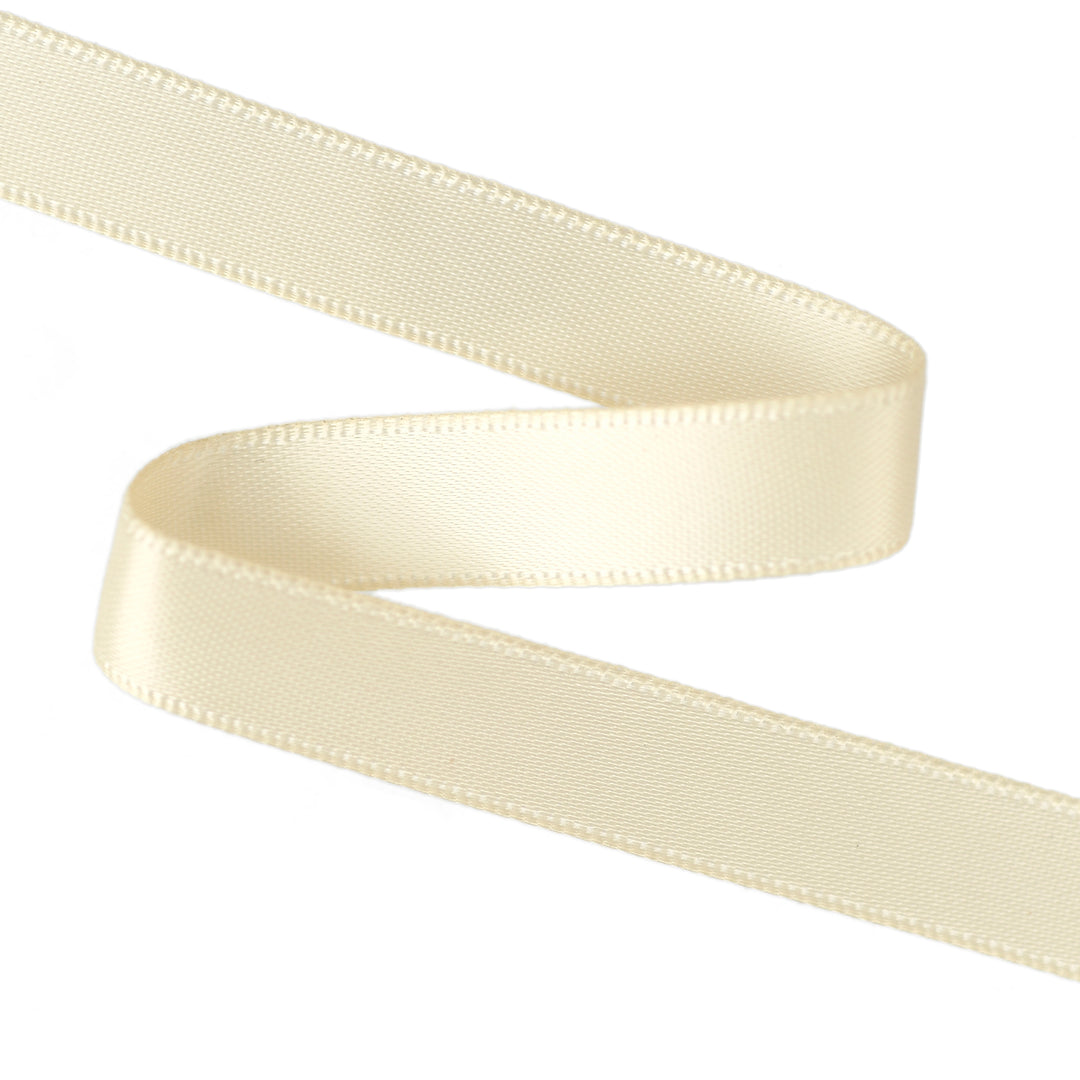 DOUBLE-SIDED SATIN RIBBON - CREAM