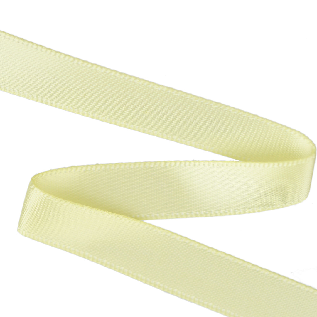 DOUBLE-SIDED SATIN RIBBON - LEMON YELLOW