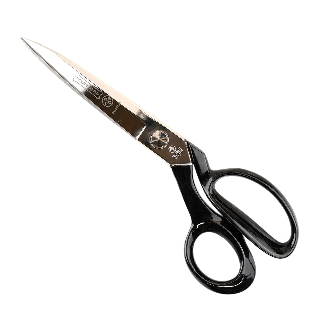 25CM (10") LEFT-HANDED MUNDIAL HEAVY-DUTY FORGED STEEL TAILOR'S SHEARS WITH POINTED TIP