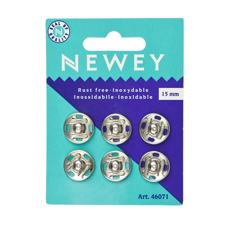 NEWEY SNAP FASTENERS NICKEL