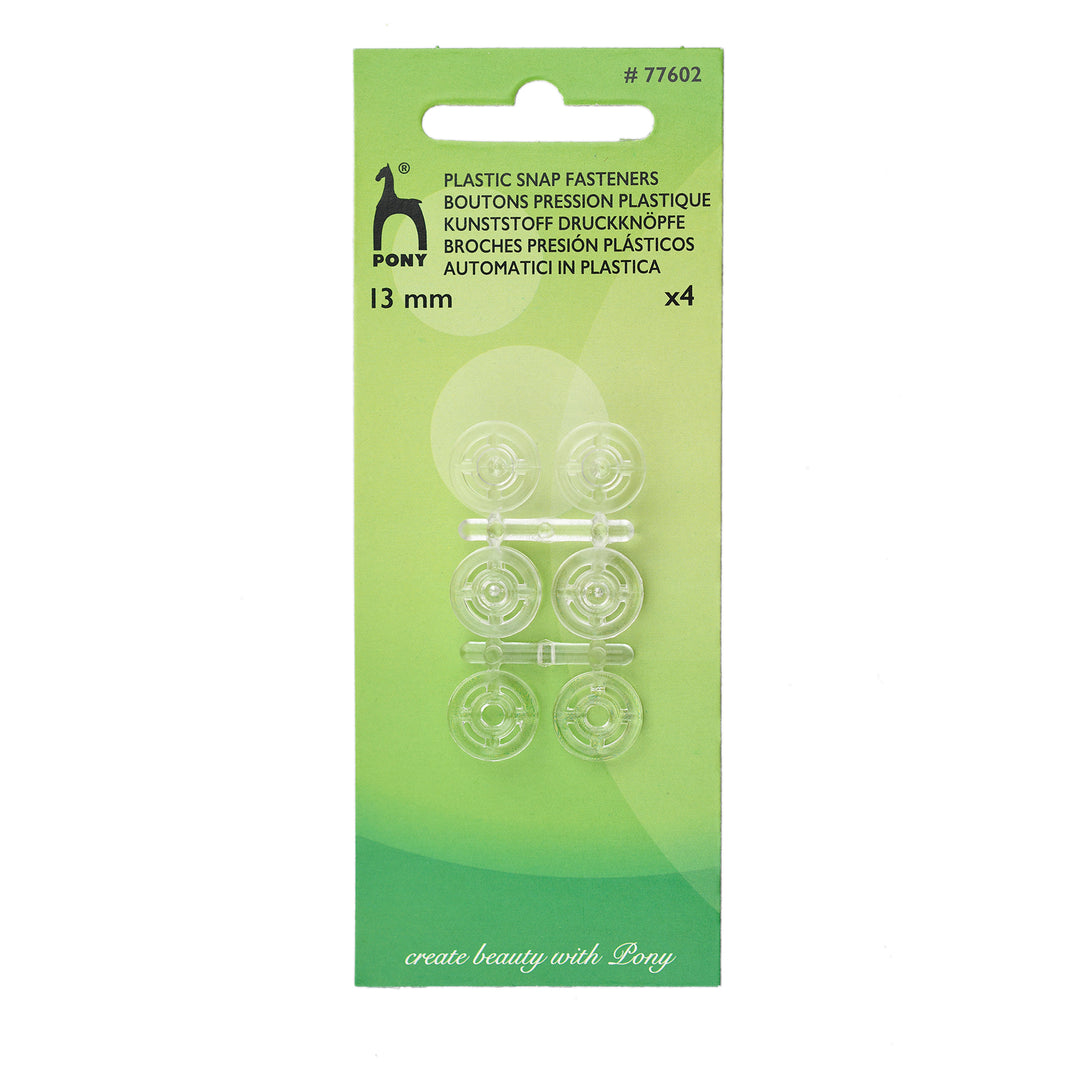 CLEAR SNAP FASTENERS