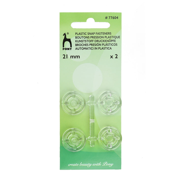 CLEAR SNAP FASTENERS