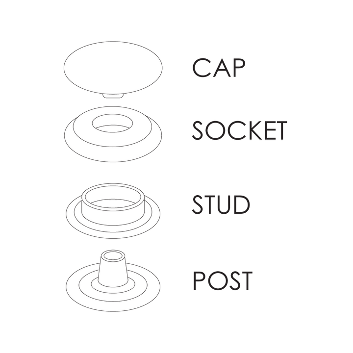 14MM METAL SNAP SOCKET NICKEL