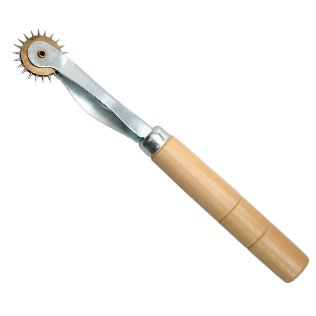 EXTRA SHARP TRACING WHEEL WITH WOODEN HANDLE