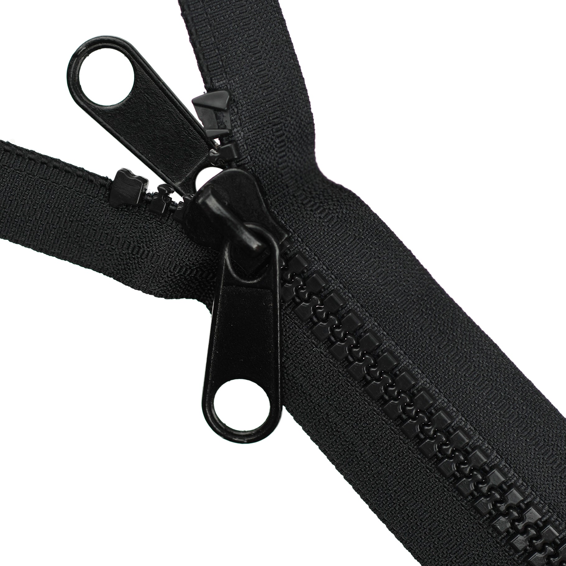 CHUNKY NO.10 OPEN-END ZIP WITH DOUBLE-PULL COL BLACK – JackStock ...