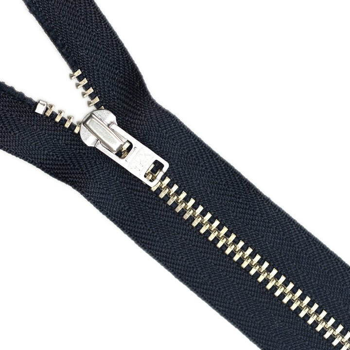 YKK METAL CLOSED-END ZIP NO.4.5 NICKEL COL 233 DARK NAVY