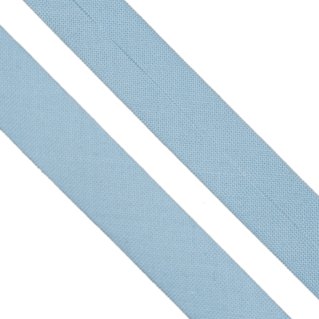 POLY-COTTON BIAS BINDING ROLL POWDER BLUE